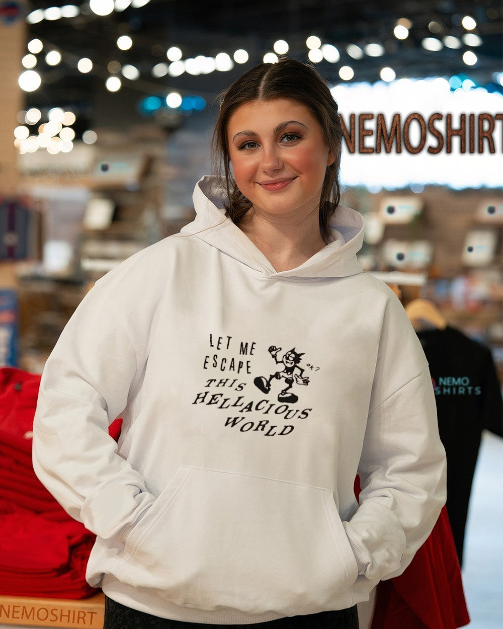 Let me escape this hellacious world shirt