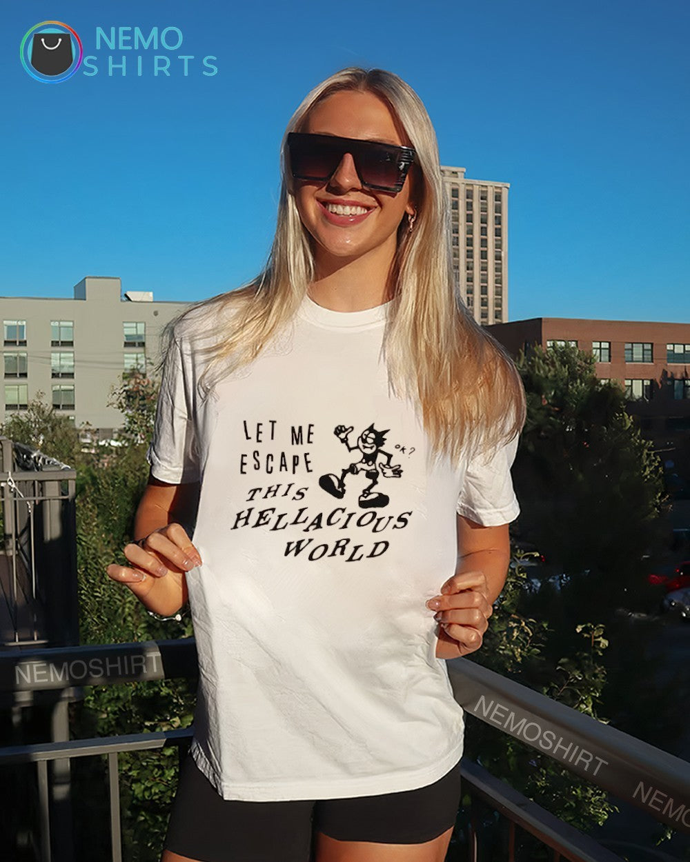 Let me escape this hellacious world shirt