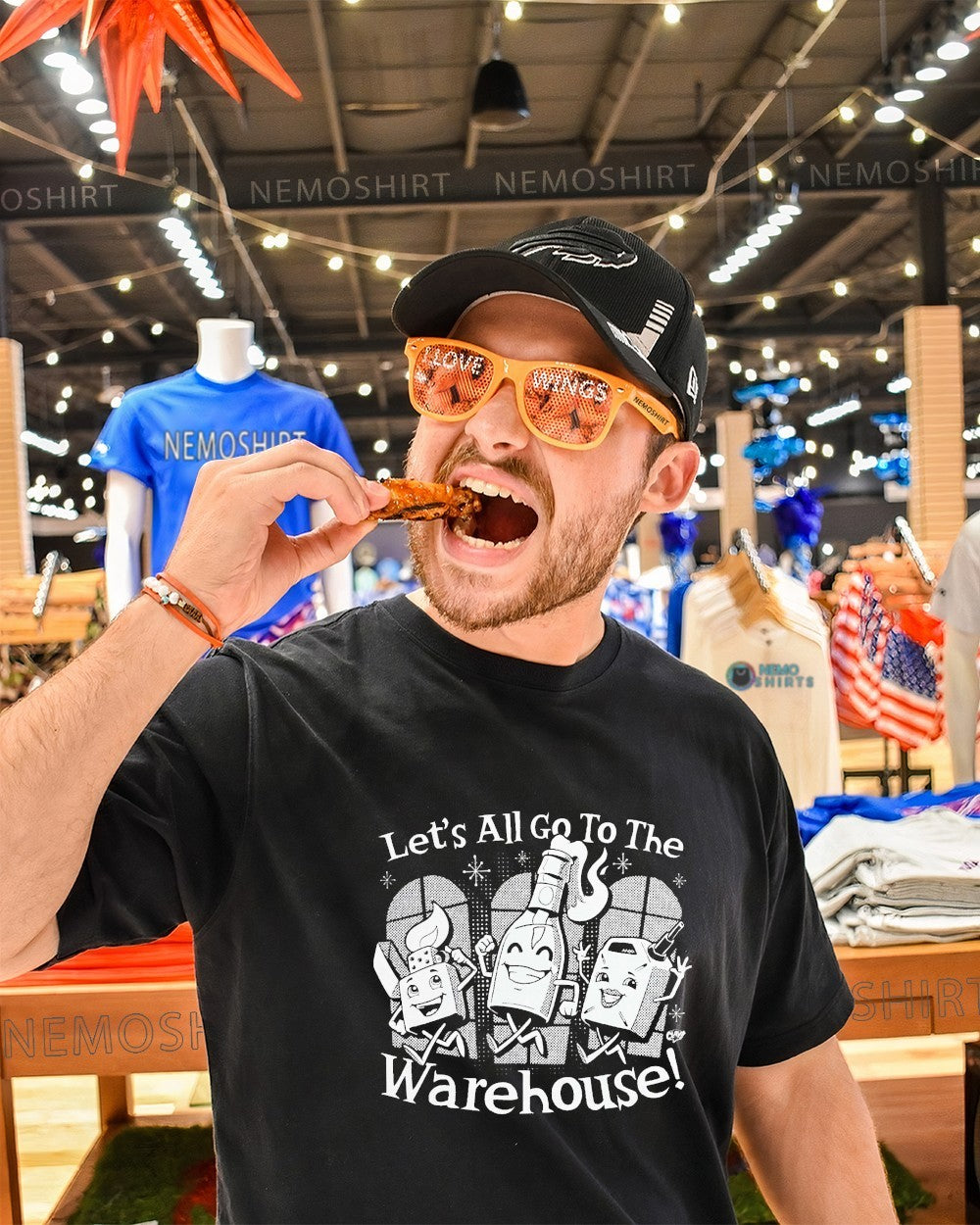 Let’s all go to the warehouse cartoon shirt