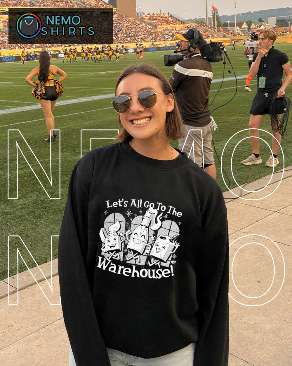 Let’s all go to the warehouse cartoon shirt