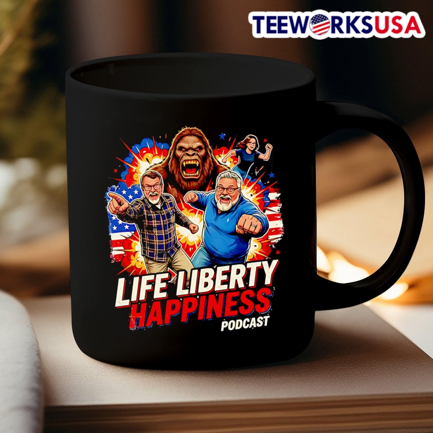 Life Liberty Happiness Bigfoot Team Shirt