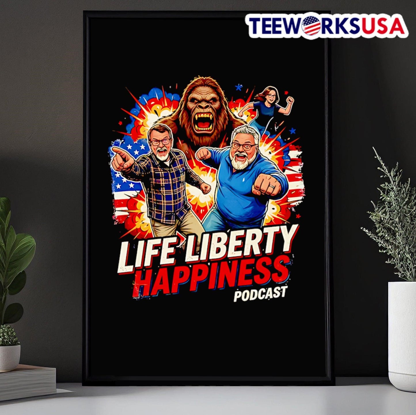 Life Liberty Happiness Bigfoot Team Shirt