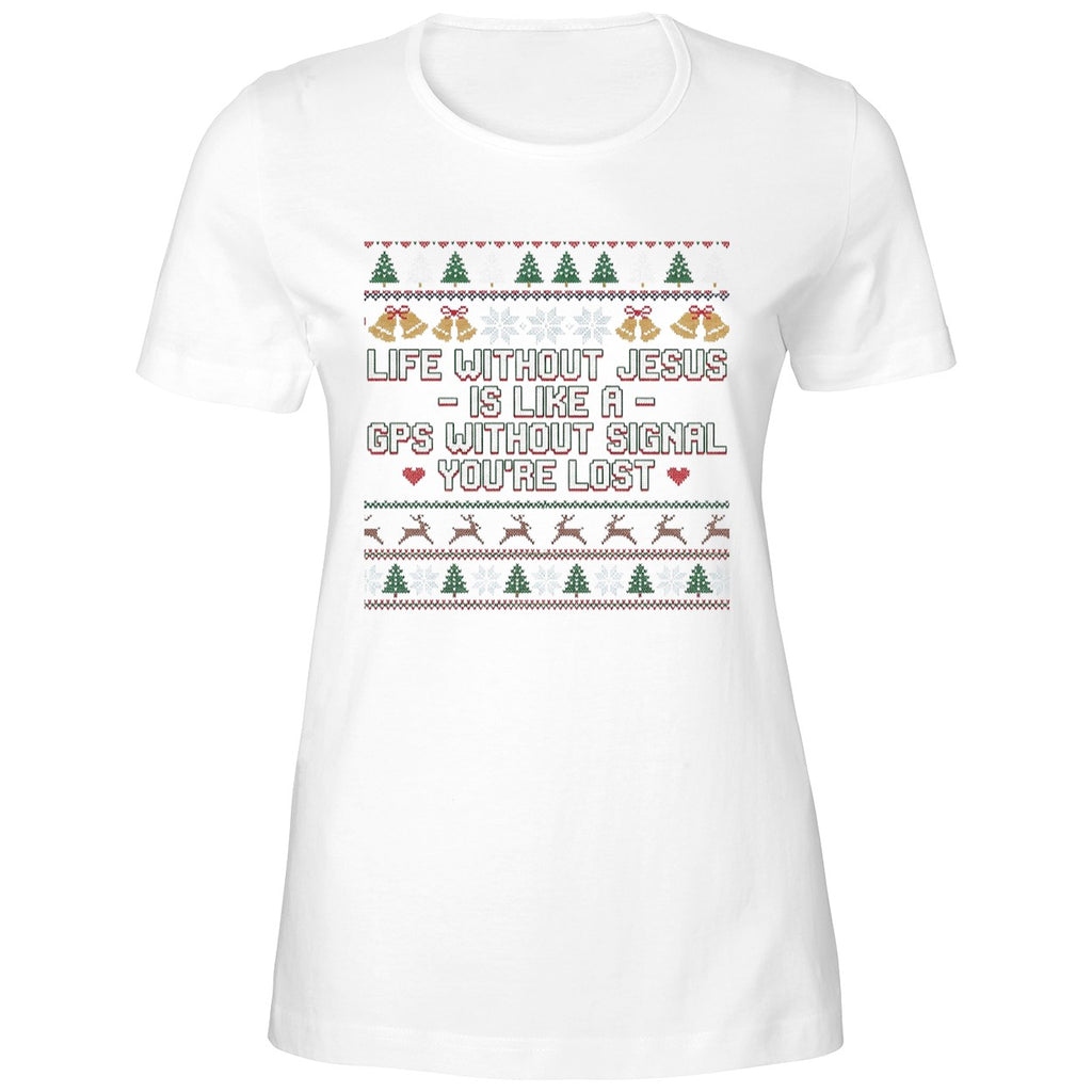 Life Without Jesus Is Like A Gps Without Signal Ugly Christmas Shirt