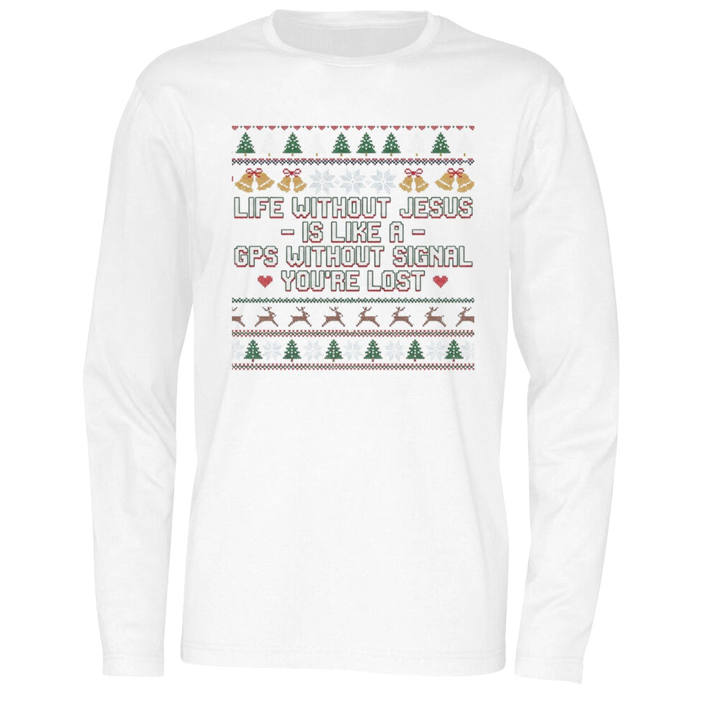 Life Without Jesus Is Like A Gps Without Signal Ugly Christmas Shirt