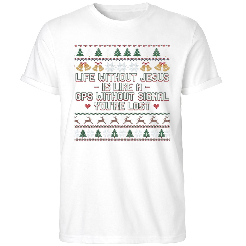 Life Without Jesus Is Like A Gps Without Signal Ugly Christmas Shirt