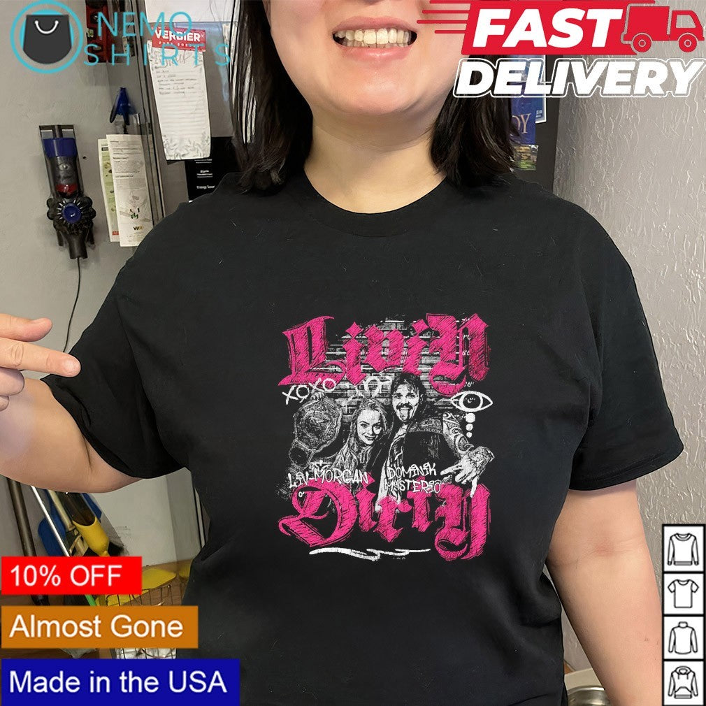 Liv Morgan and Daddy Dom Dominik Mysterio retro graphic shirt