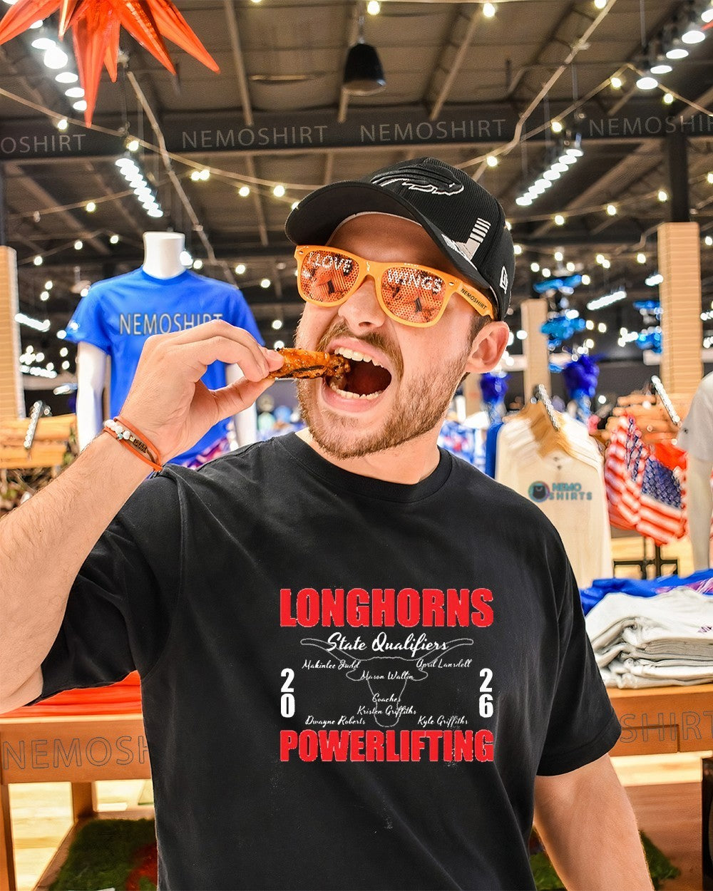 Longhorns Powerlifting 2026 state qualifiers shirt