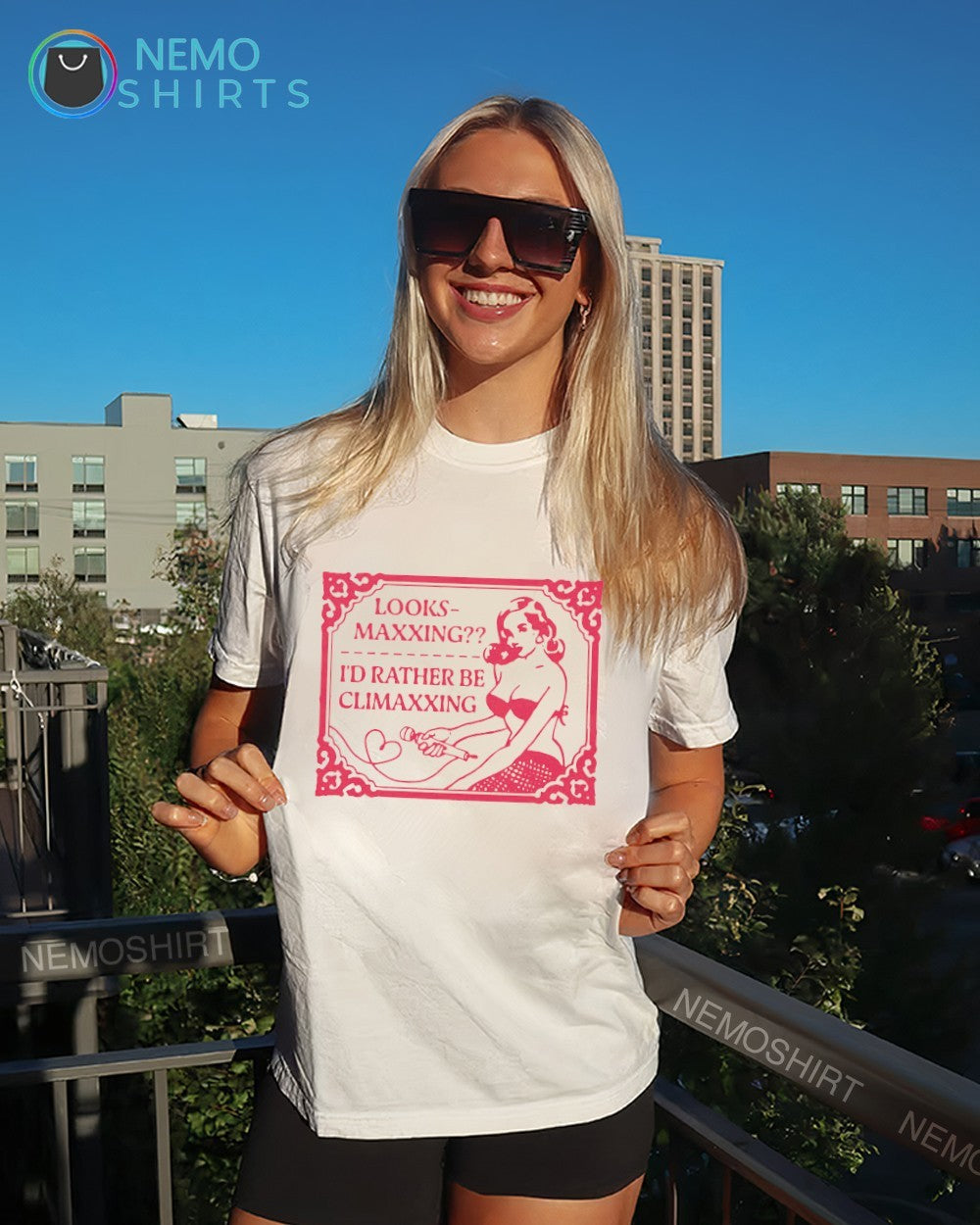 Looksmaxxing I’d rather be climaxxing shirt
