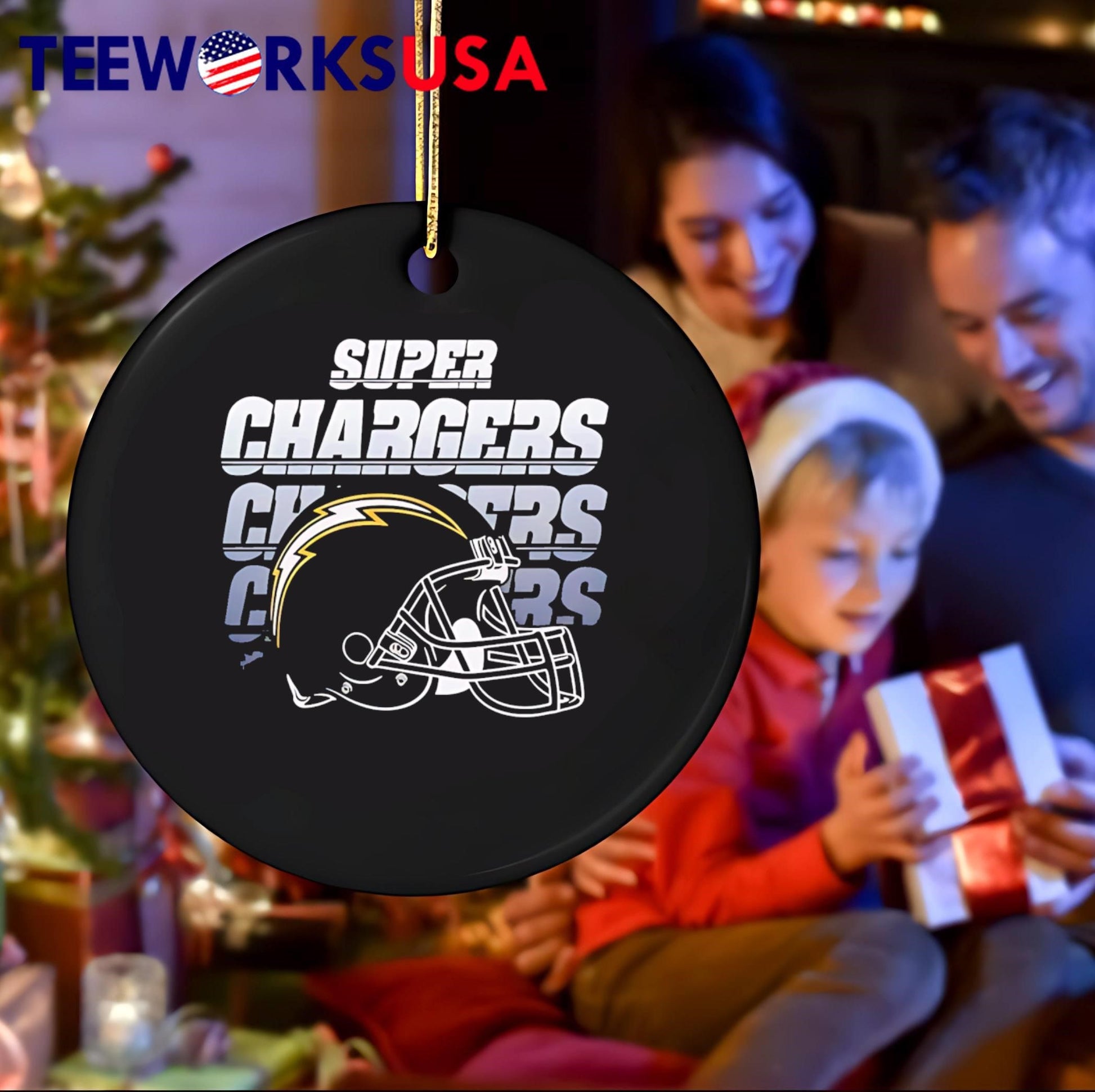Los Angeles Chargers Super Chargers helmet shirt