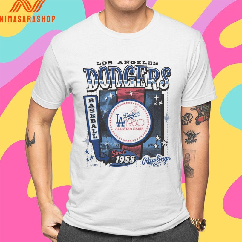 Los Angeles Dodgers Baseball Since 1958 Cooperstown Rawlings Poster ’47 Foundation Shirts