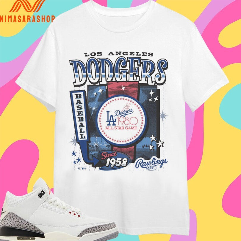 Los Angeles Dodgers Baseball Since 1958 Cooperstown Rawlings Poster ’47 Foundation Shirts