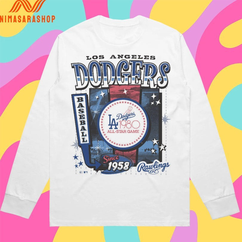 Los Angeles Dodgers Baseball Since 1958 Cooperstown Rawlings Poster ’47 Foundation Shirts