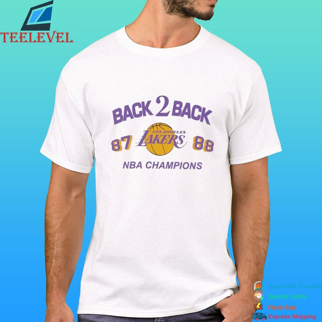 Los Angeles Lakers Mitchell And Ness Back 2 Back Nba Champions 87-88 Shirt