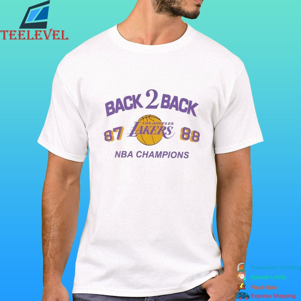 Los Angeles Lakers Mitchell And Ness Back 2 Back Nba Champions 87-88 Shirt