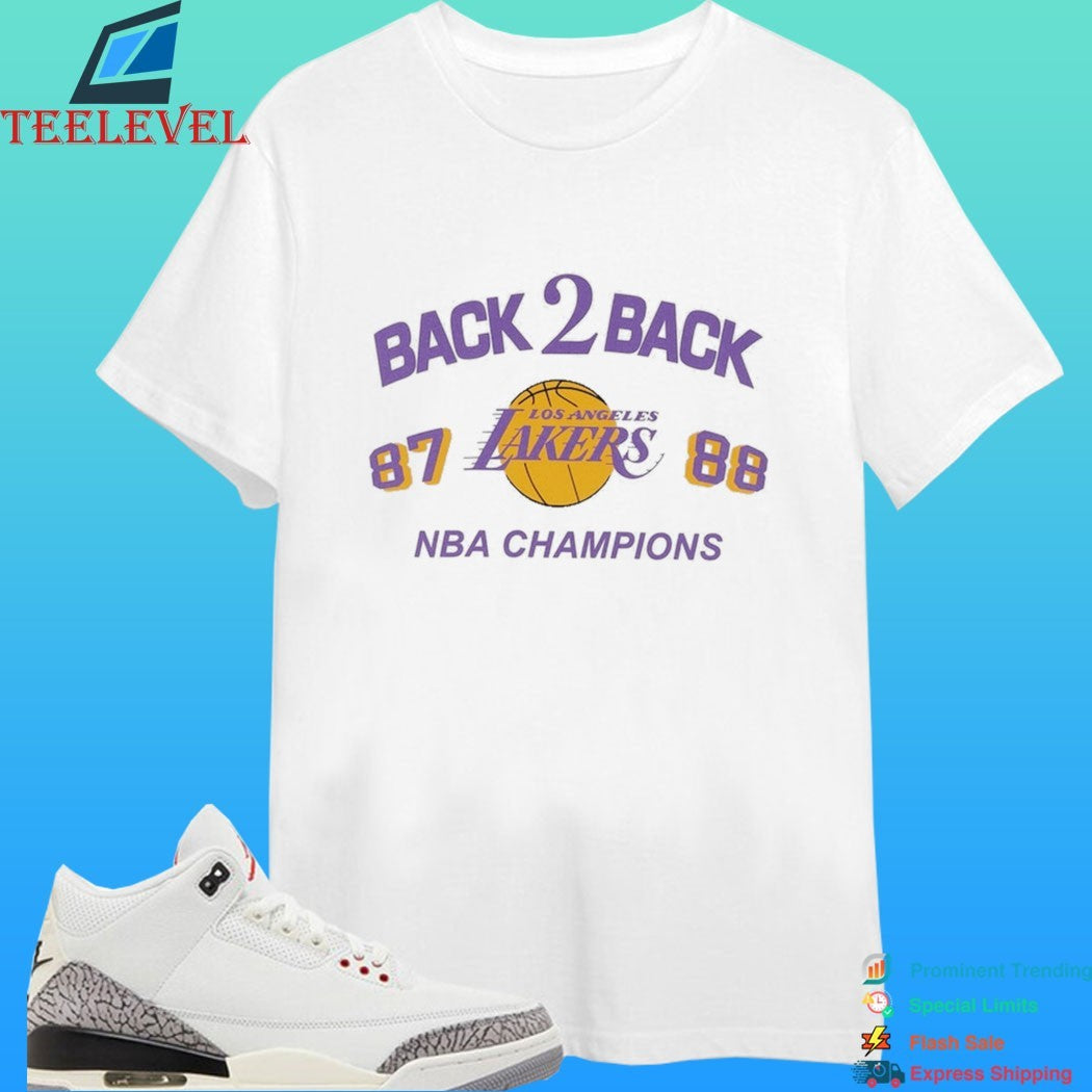 Los Angeles Lakers Mitchell And Ness Back 2 Back Nba Champions 87-88 Shirt