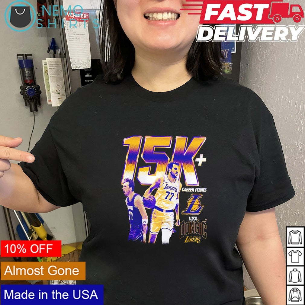 Luka Dončić Los Angeles Lakers 15 000 career points shirt