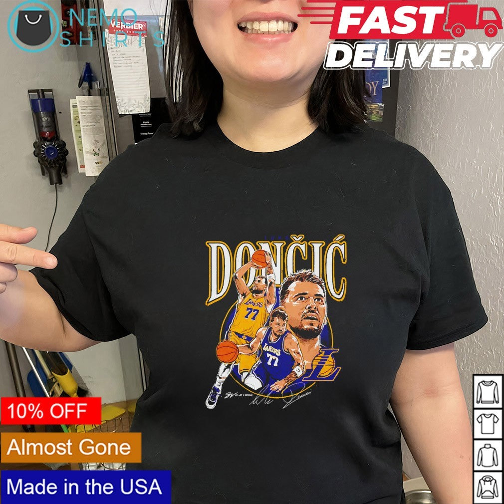 Luka Doncic Los Angeles Lakers trio signature shirt