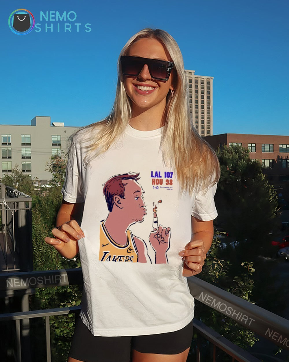 Luke Kennard Lakers win over 107 98 Houston Rockets shirt