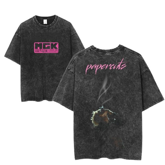 Mgk Papercuts Machine Gun Kelly Smoking Mic Rock Grunge Music Alternative Concert Streetwear (1)