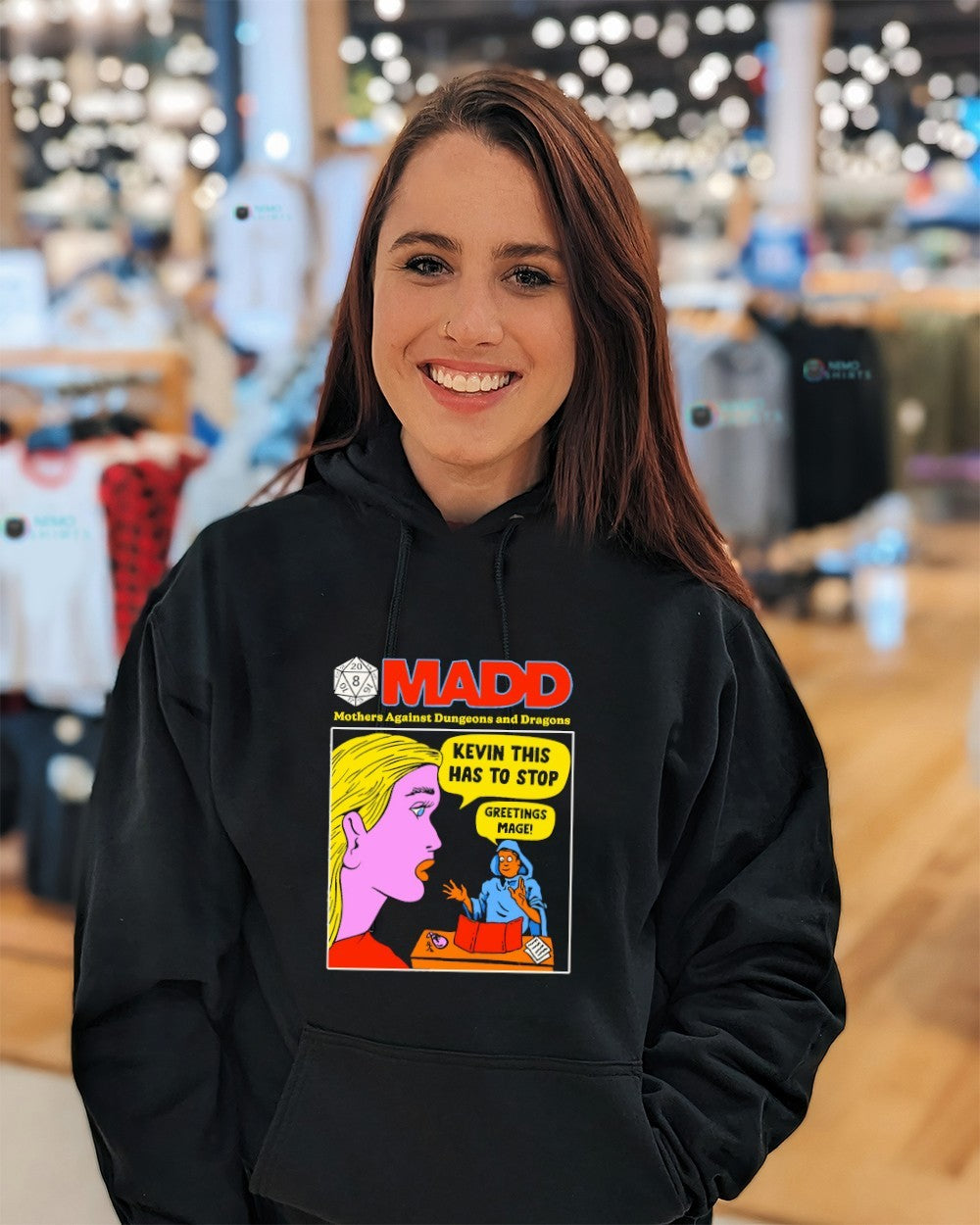 Madd Mothers Against Dungeons and Dragons Kevin this has to stop greetings mage shirt