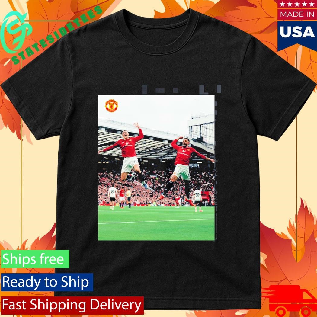 Manchester United Air Sesko Feat Cunha Celebration Vs Liverpool Match T-Shirt