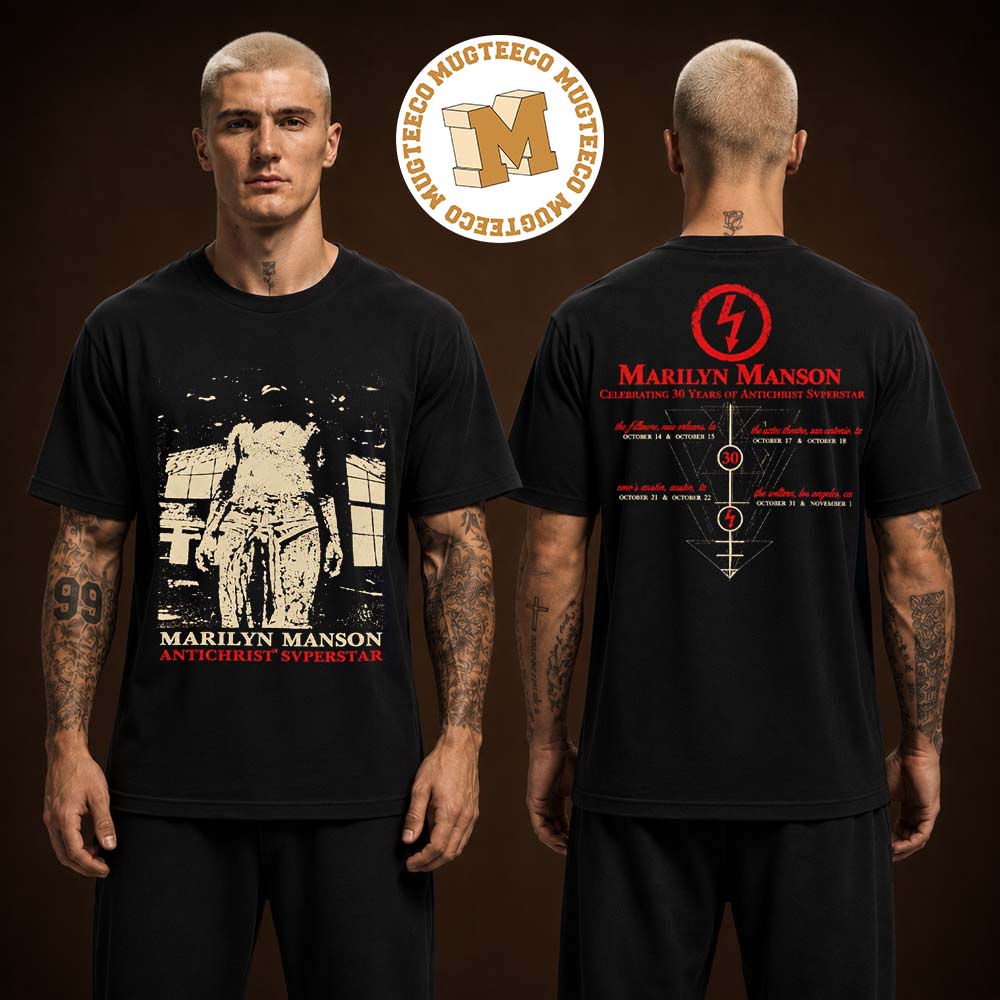 Marilyn Manson Antichrist Superstar 30th Anniversary 2026 Unisex Black T-Shirt