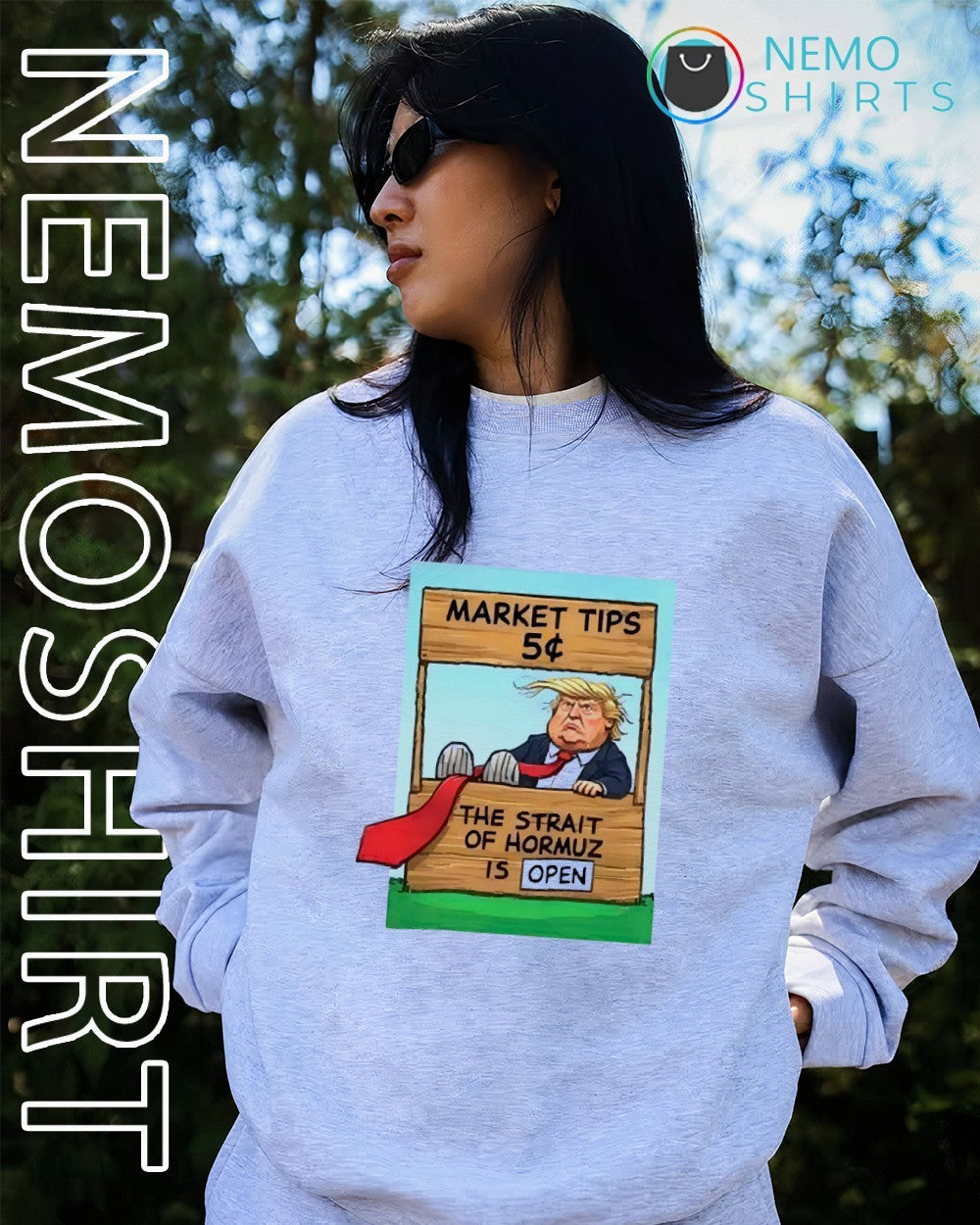 Market tips 5 cent the strait of Hormuz is open Trump shirt