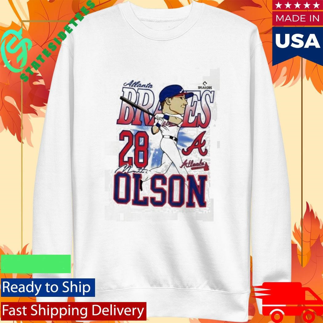 Matt Olsen Atlanta Braves 26 Caricature Shirt
