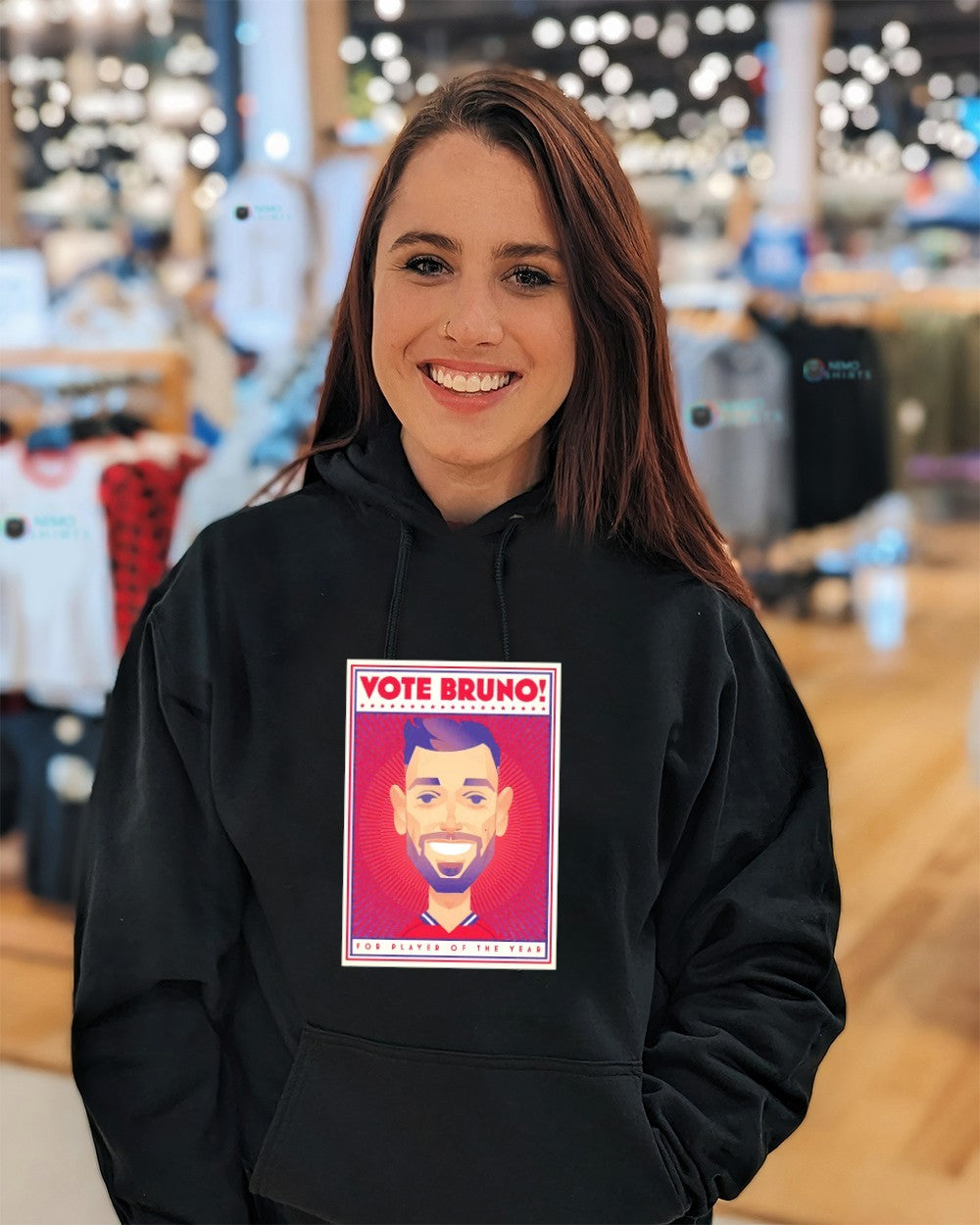Vote Bruno Fernandes Manchester United for player of the year shirt