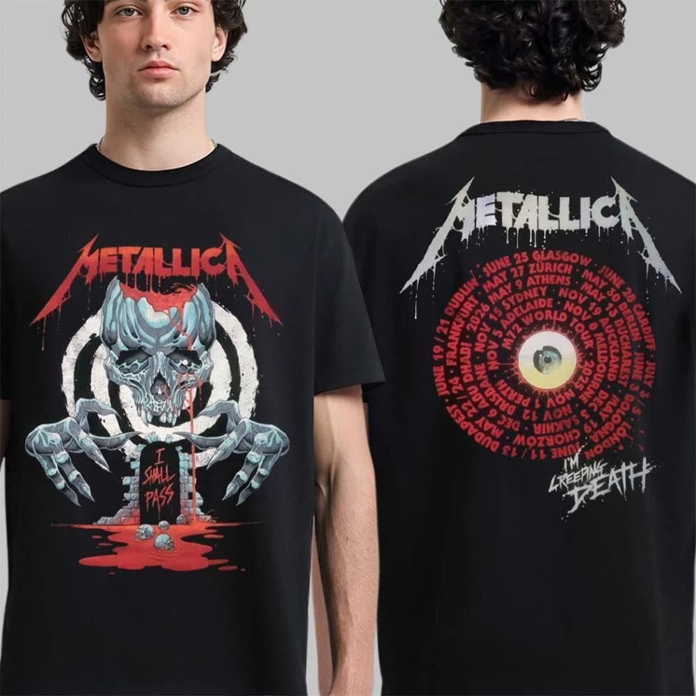 Metallica M72 World Tour 2025 2026 Creeping Death Creeping Tour Two Sided Tee (1)