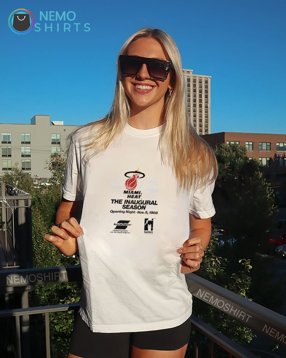Miami Heat Inaugural season opening night shirt