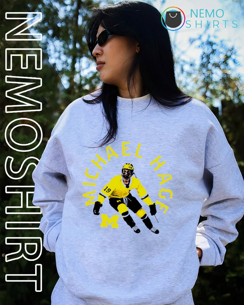 Michael Hage Michigan Wolverines player name shirt