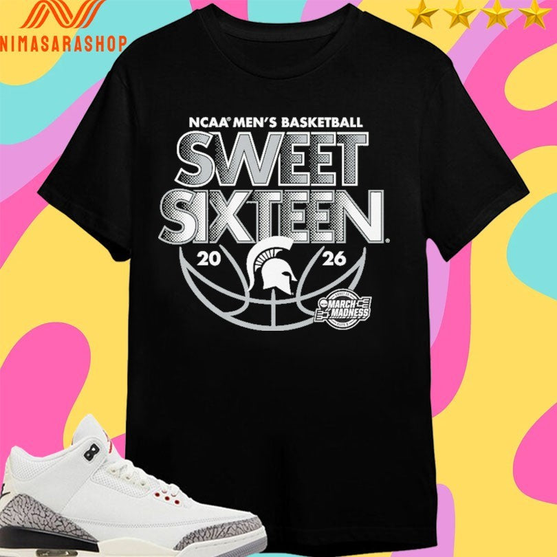 Michigan State Spartans NCAA Men’s Basketball Sweet Sixteen March Madness 2026 Shirts