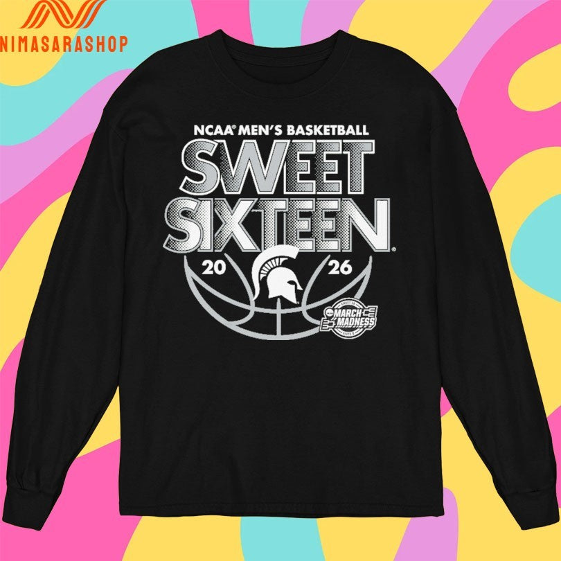 Michigan State Spartans NCAA Men’s Basketball Sweet Sixteen March Madness 2026 Shirts
