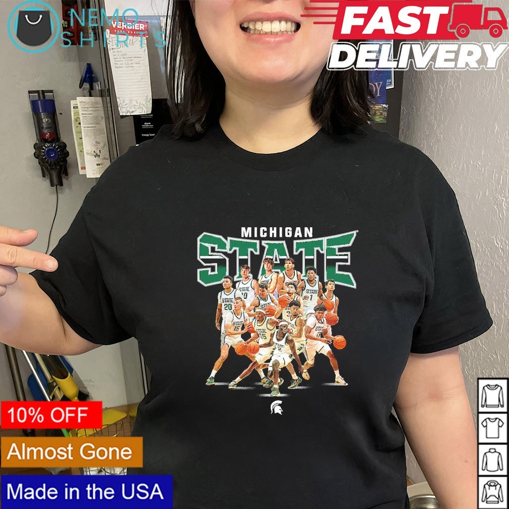Michigan State Spartans men’s basketball team collage shirt