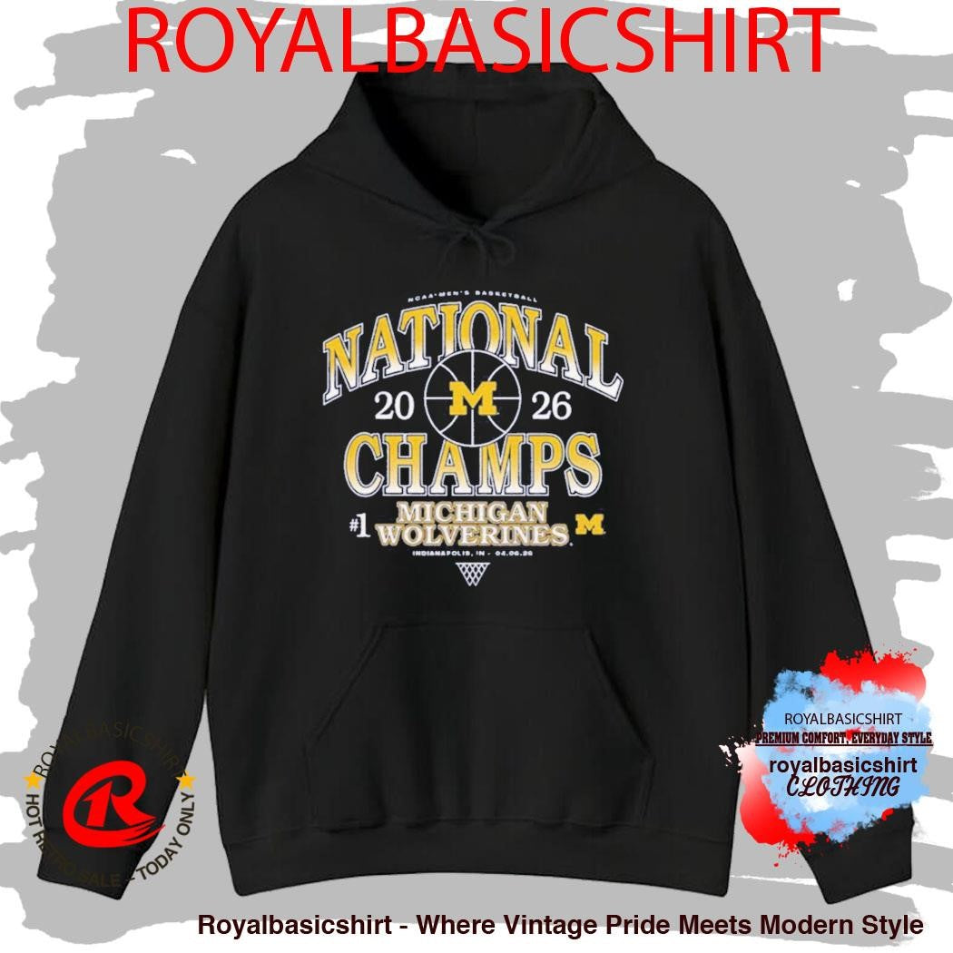 Michigan Wolverines #1 Men’s Basketball National Champs 2026 Shirt