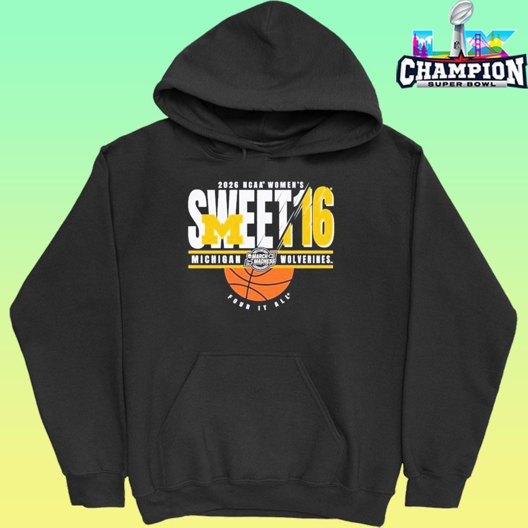Michigan Wolverines 2026 Ncaa Women’s Basketball Sweet 16 Shirt