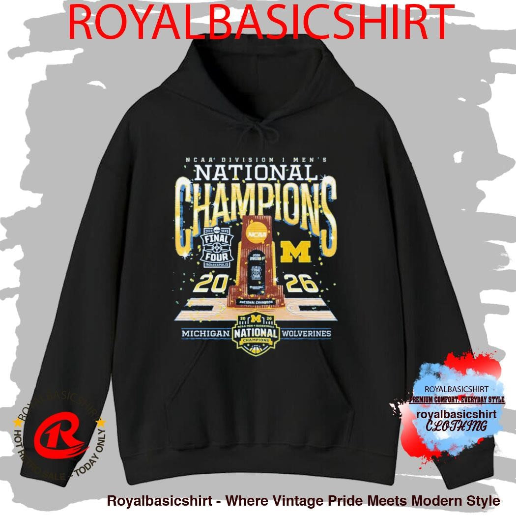 Michigan Wolverines National Champs Trophy 2026 NCAA Men’s Basketball National Champions Shirt