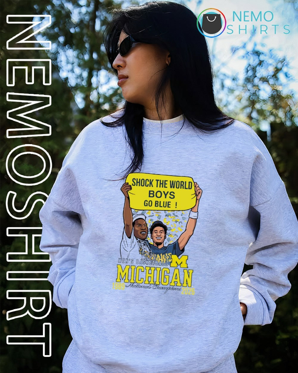 Michigan Wolverines men’s basketball shock the world boys go blue 1989 2026 shirt