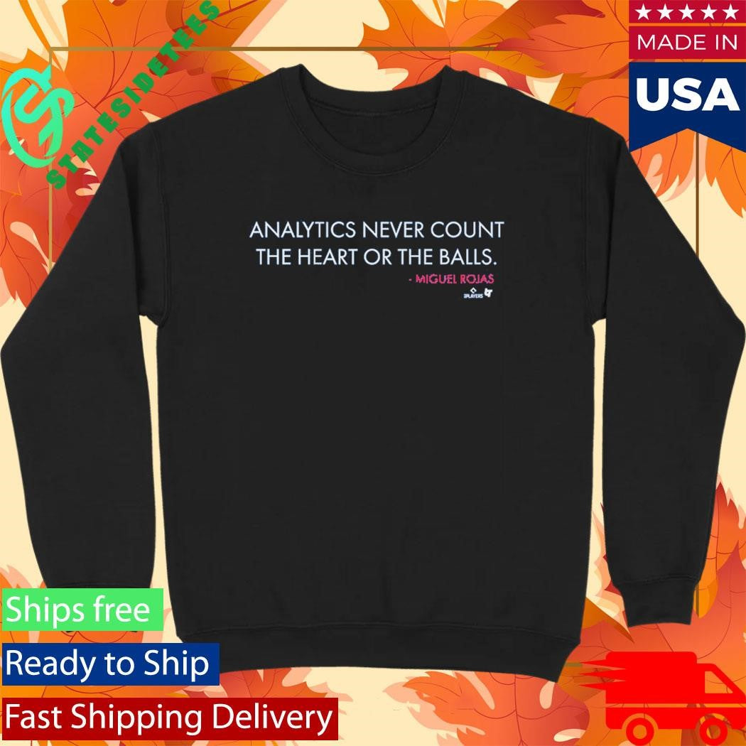 Miguel Rojas Analytics Never Count the Heart or the Balls Shirt