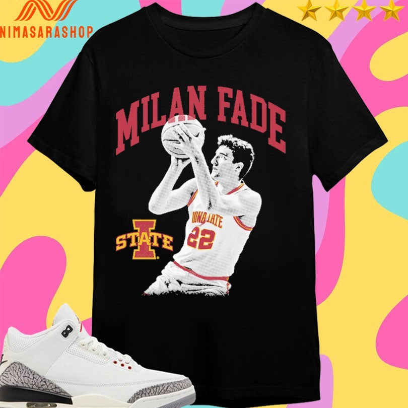 Milan Momcilovic Iowa State Cyclones Milan Fade Shirts