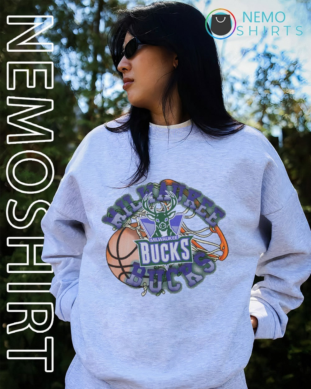 Milwaukee Bucks basketball graphic shirt