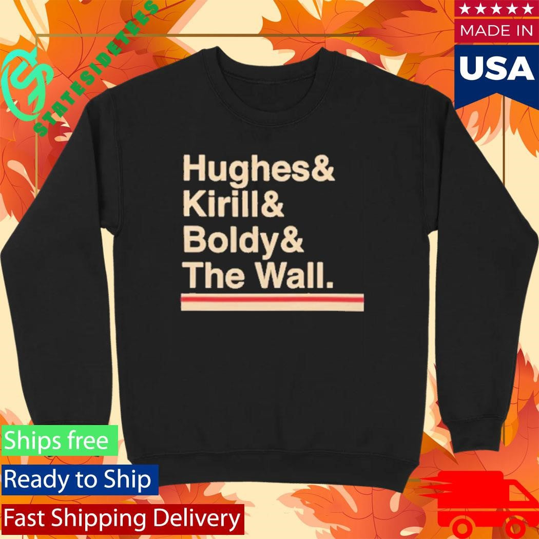 Minnesota Hockey Hughes Kirill Boldy The Wall T-shirt
