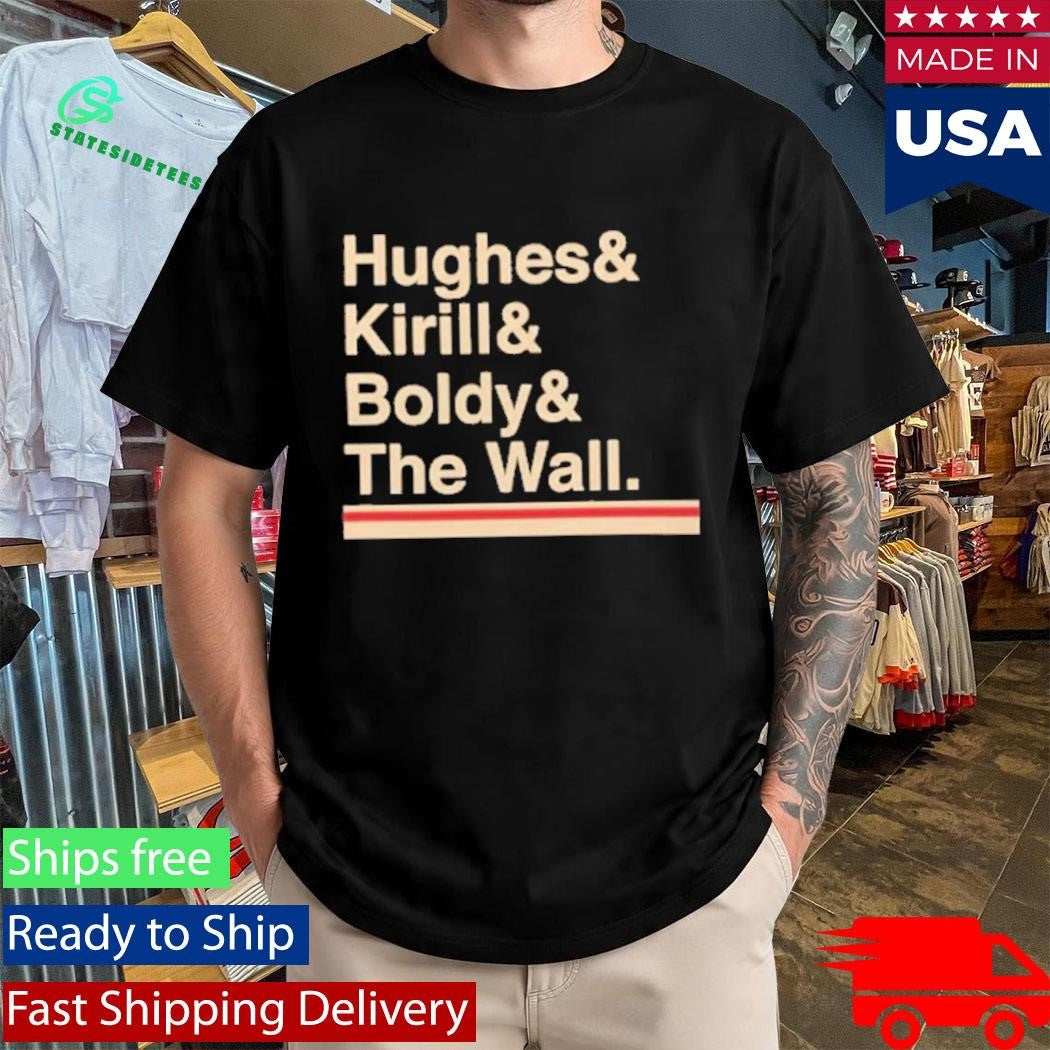 Minnesota Hockey Hughes Kirill Boldy The Wall T-shirt