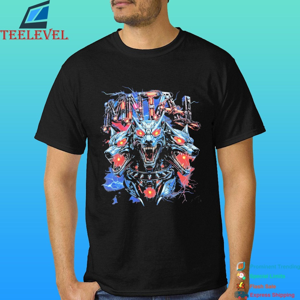 Mntal Co Cyborg Wolf Shirt