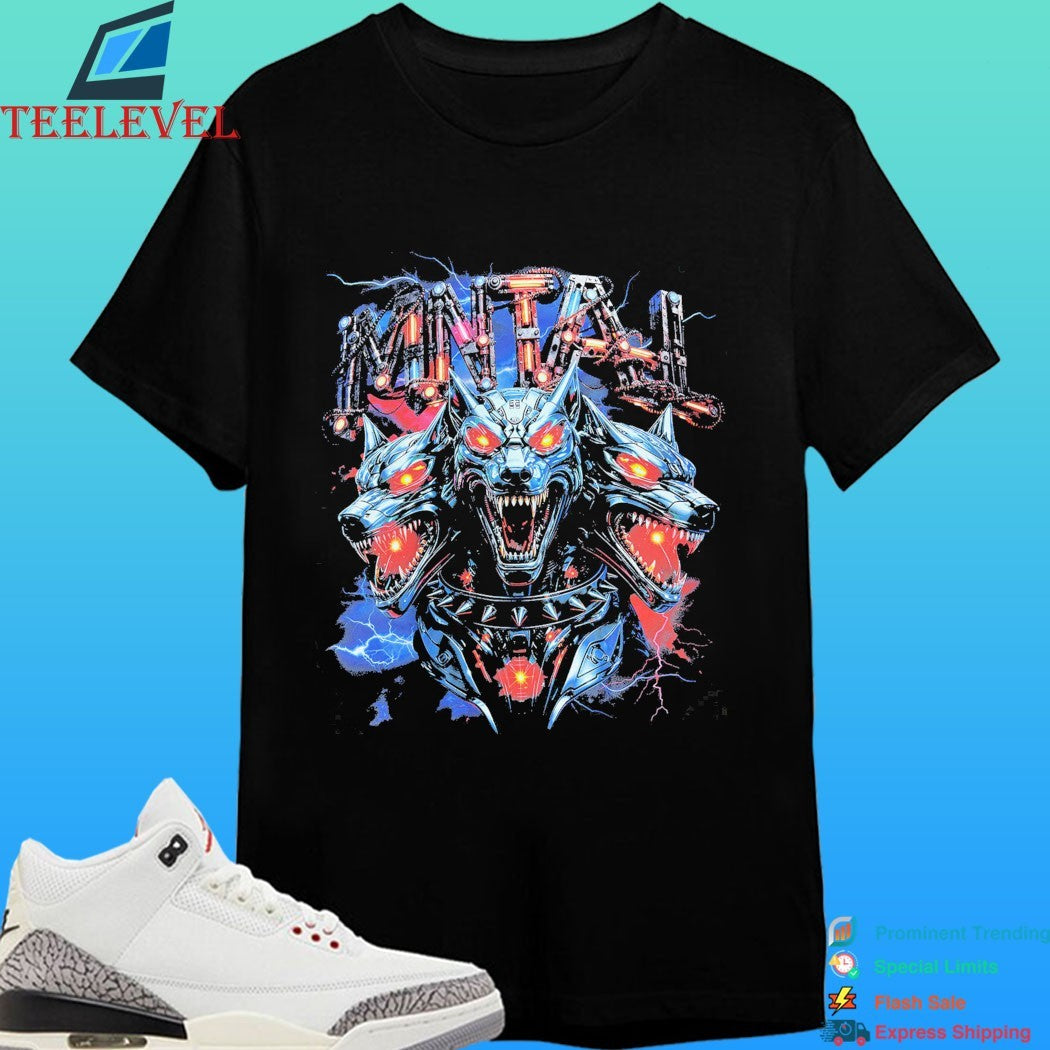 Mntal Co Cyborg Wolf Shirt