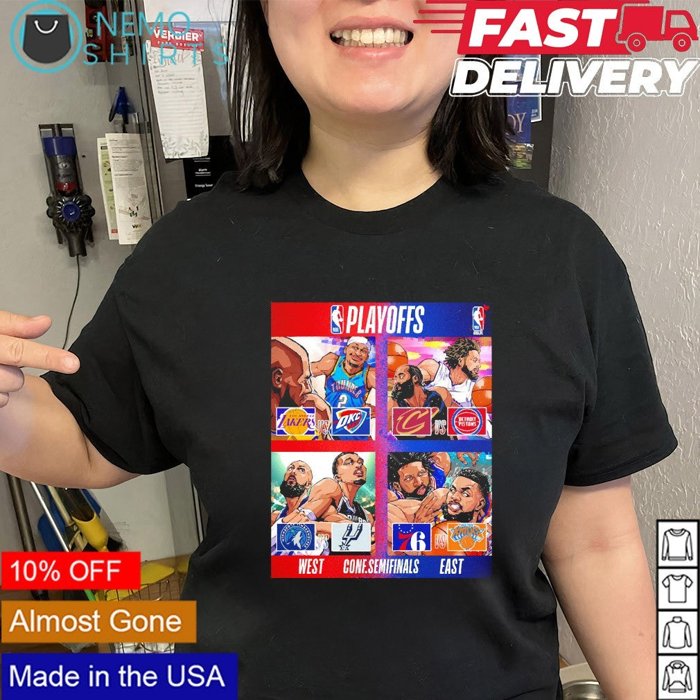 NBA Playoffs West and East conference semifinals matchup shirt