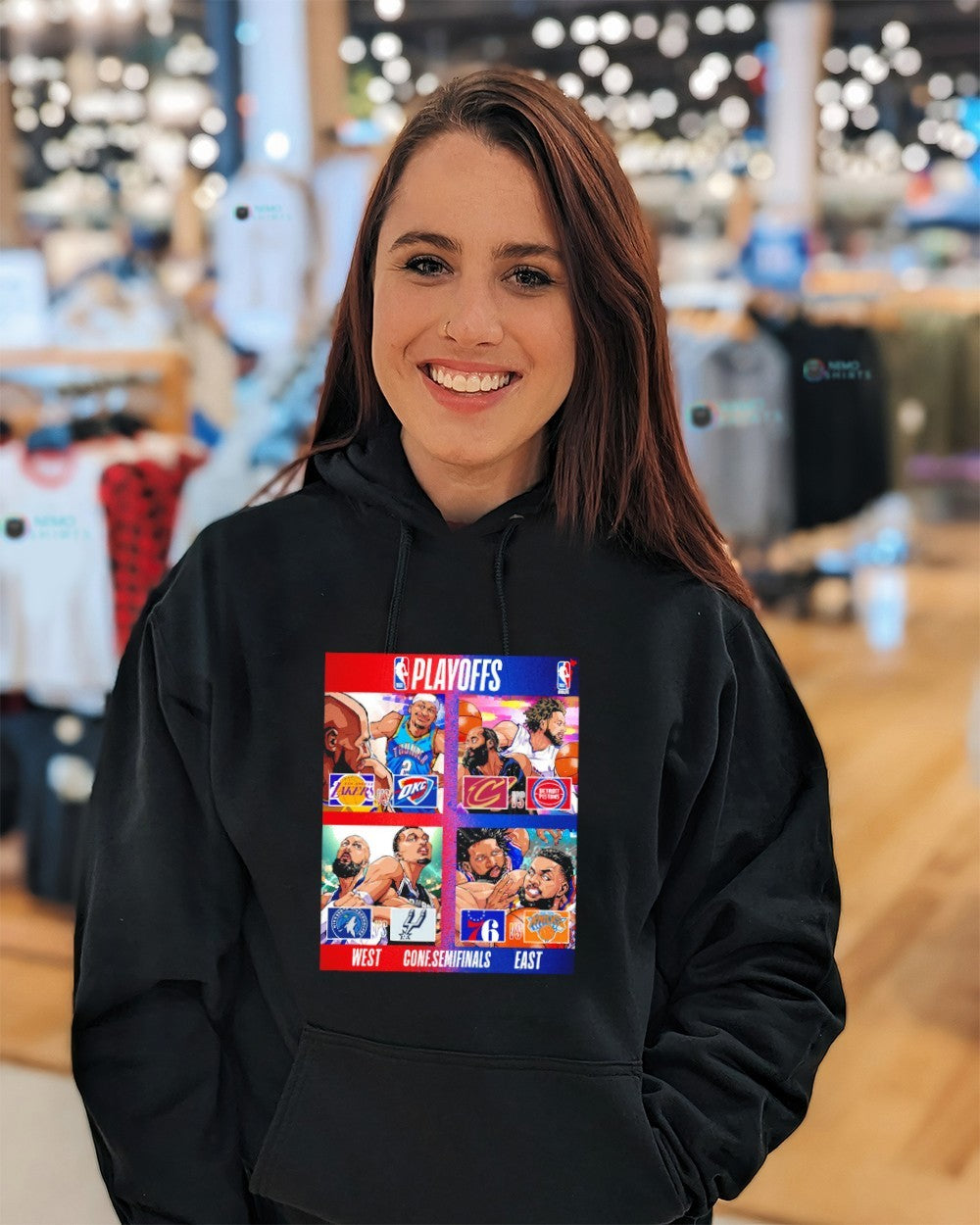NBA Playoffs West and East conference semifinals matchup shirt