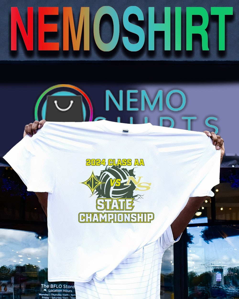 NC vs NS 2024 Class AA State Championship volleyball match shirt