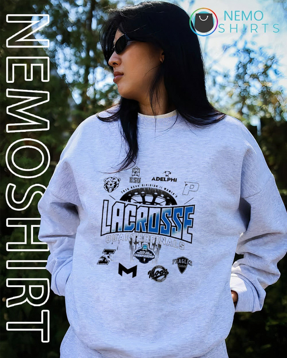 NCAA Division II Women’s Lacrosse Quaterfinals 2026 logos shirt